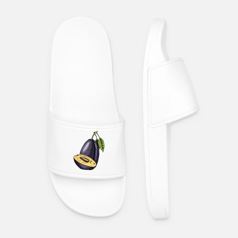 Plum fruit - Men’s Pool Sliders - white
