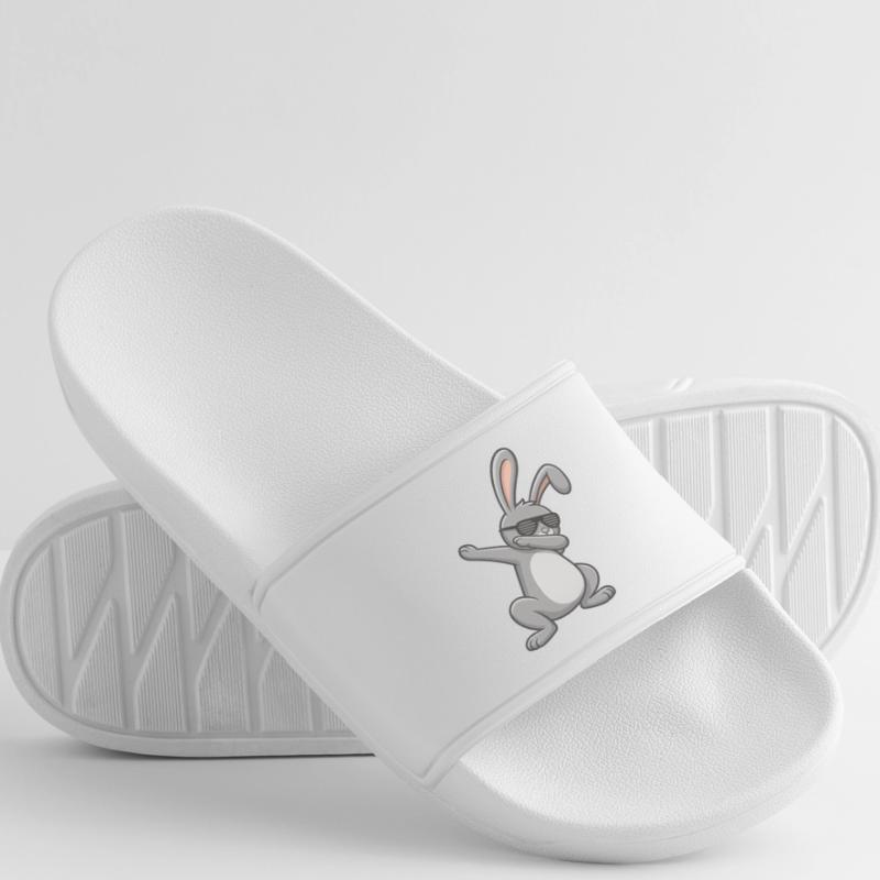 Easter Bunny Dab Easter Dabbing Bunny Men’s Pool Sliders