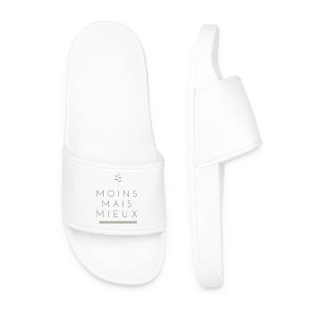 Éco Moins Mais Mieux – Mode Durable Minimaliste - Claquettes Homme - blanc - Devant