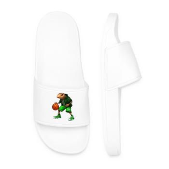 Mole Basketball Player - Men’s Pool Sliders - white - Front