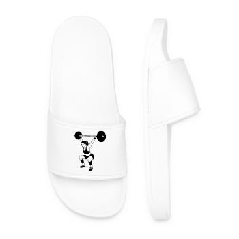 haltérophilie - Claquettes Homme - blanc - Devant