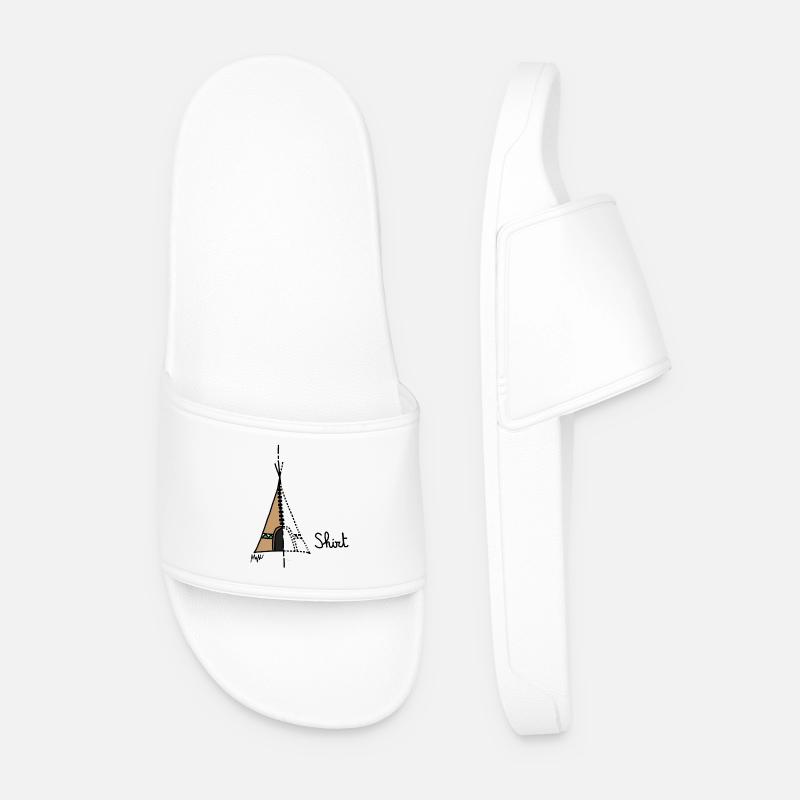 teepee shirt - Men’s Pool Sliders - white