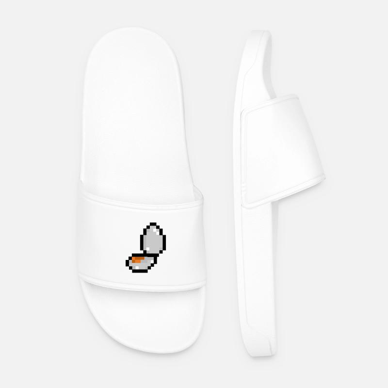 pixel egg - Men’s Pool Sliders - white