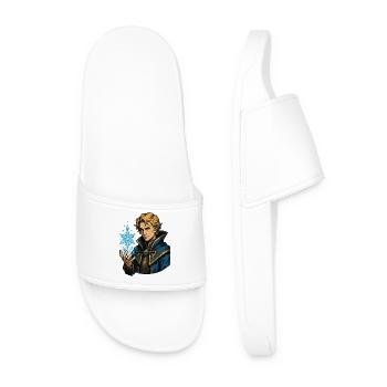 Magicien de glace avec sort de givre - Claquettes Homme - blanc - Devant