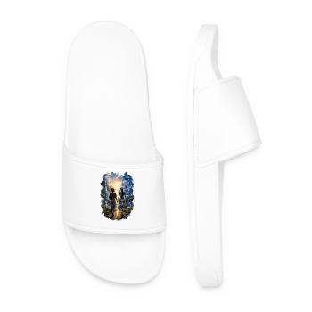 The Future Is Human and Machine – AI & Robot Futur - Men’s Pool Sliders - white - Front