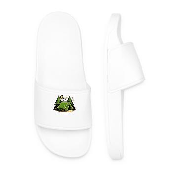 Camping nocturne sous tentes dans la forêt - Claquettes Homme - blanc - Devant