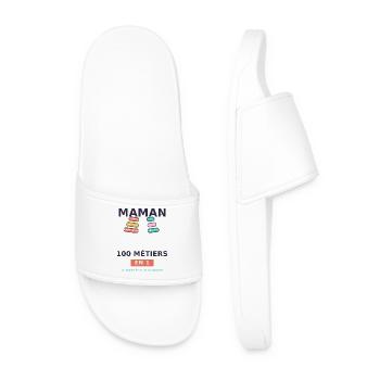 Maman 100 métiers en 1 - Claquettes Homme - blanc - Devant
