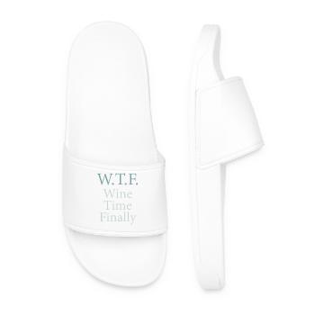 Enfin l’heure du vin – Que faut-il. - Claquettes Homme - blanc - Devant