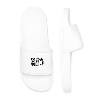 Dad 2025 Loading Gift Future Father - Men’s Pool Sliders - white - Front