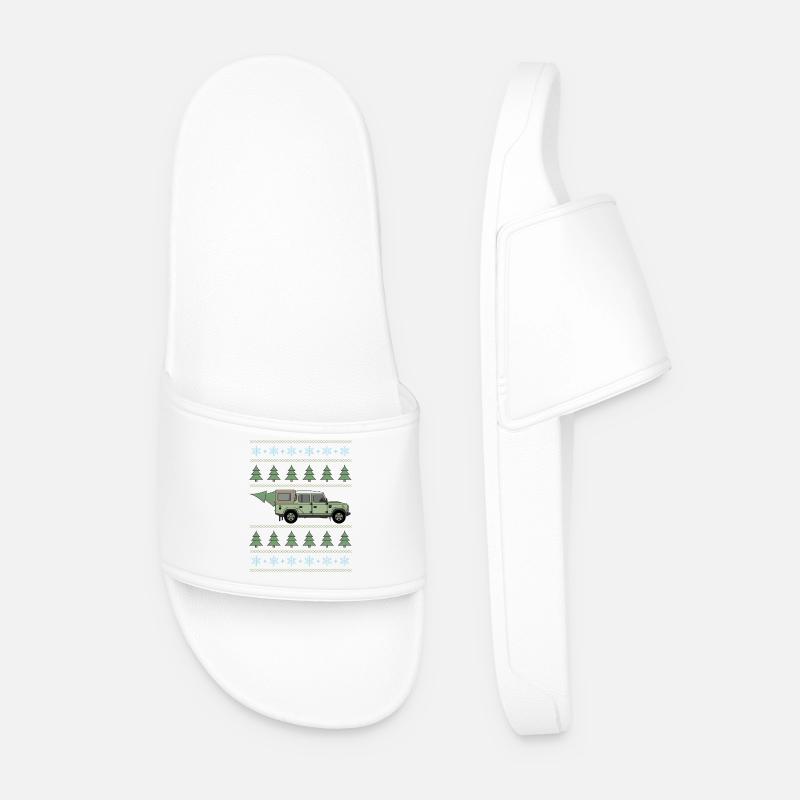 Defender Pickup - Tree - Men’s Pool Sliders - white