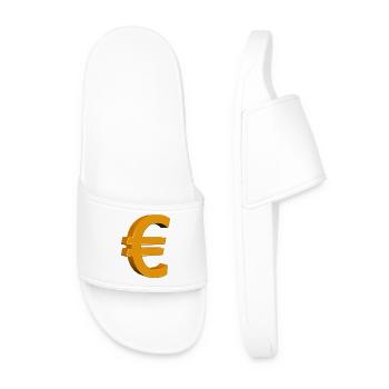 Abstraktes Goldenes Euro Design - Männer Badelatschen - Weiß - Vorne