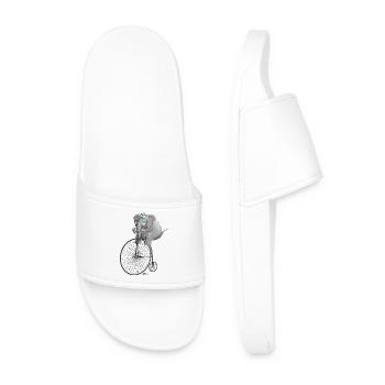 Eléphant drôle - Claquettes Homme - blanc - Devant