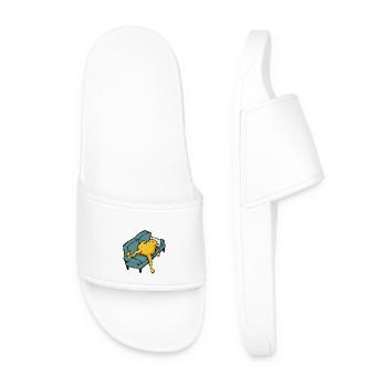 Lazy potato sleeping - Men’s Pool Sliders - white - Front