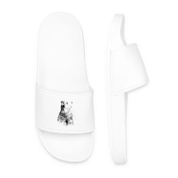ours blanc - Claquettes Homme - blanc - Devant