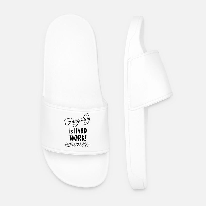 Fangirling is hard work - Men’s Pool Sliders - white