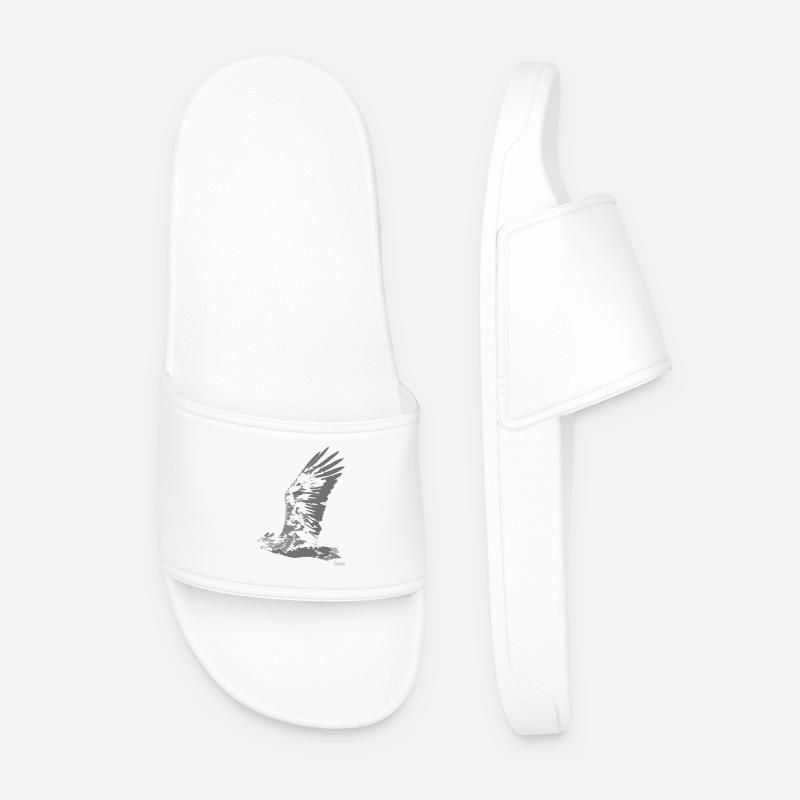 HGWild - White-tailed Eagle - Men’s Pool Sliders - white