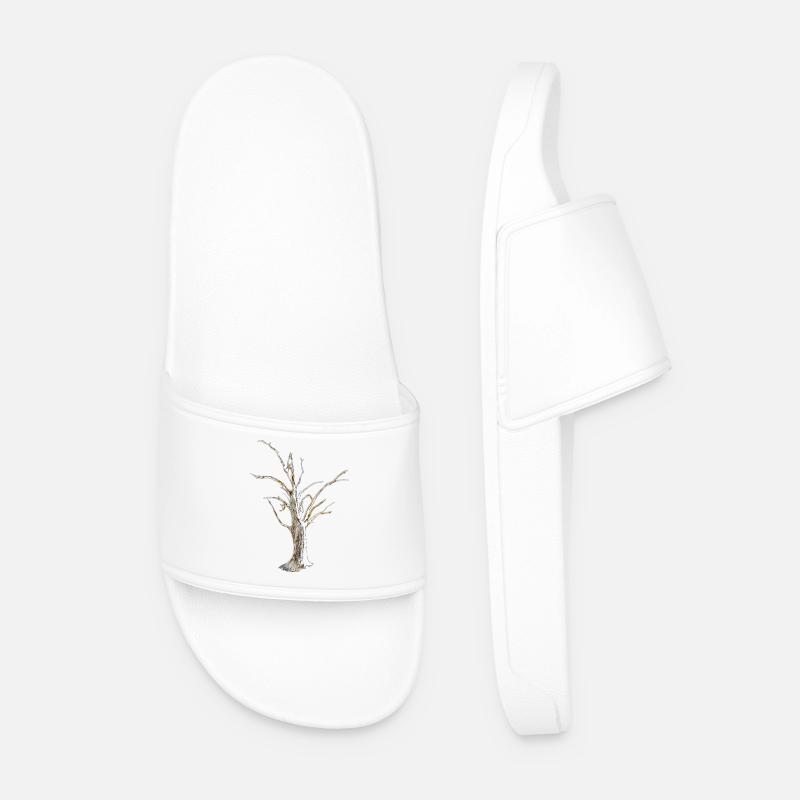 Baum - Männer Badelatschen - Weiß