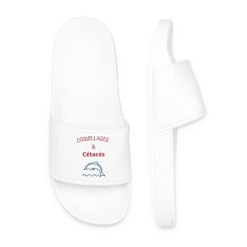 Coquillages et cétacés - Claquettes Homme - blanc - Devant