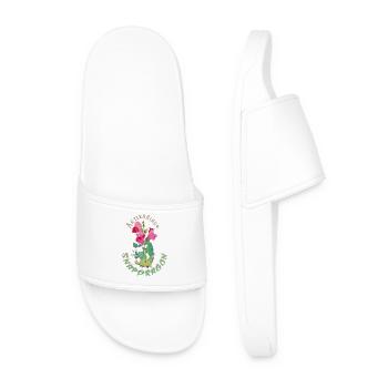 Drachenblumen - Männer Badelatschen - Weiß - Vorne