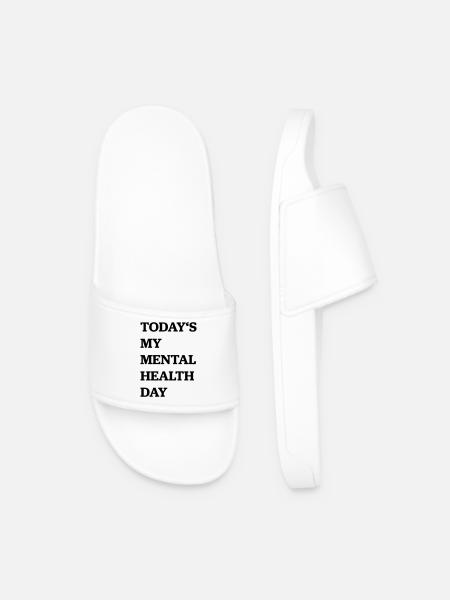 Mental Health Day - Men’s Pool Sliders - white