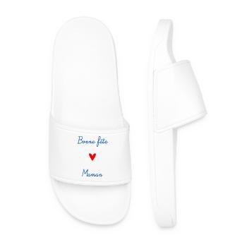 FÊTE DES MÈRES. BONNE FÊTE MAMAN. MAMAN. JE T'AIME - Claquettes Homme - blanc - Devant