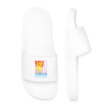 You & Me Forever love declaration - Men’s Pool Sliders - white - Front