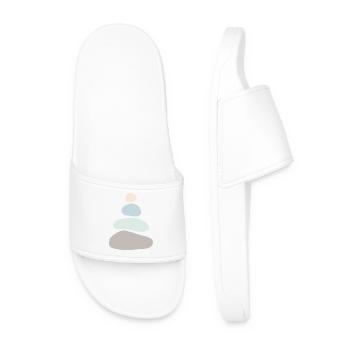 Pile de pierres minimaliste – Zen Balance Art - Claquettes Homme - blanc - Devant