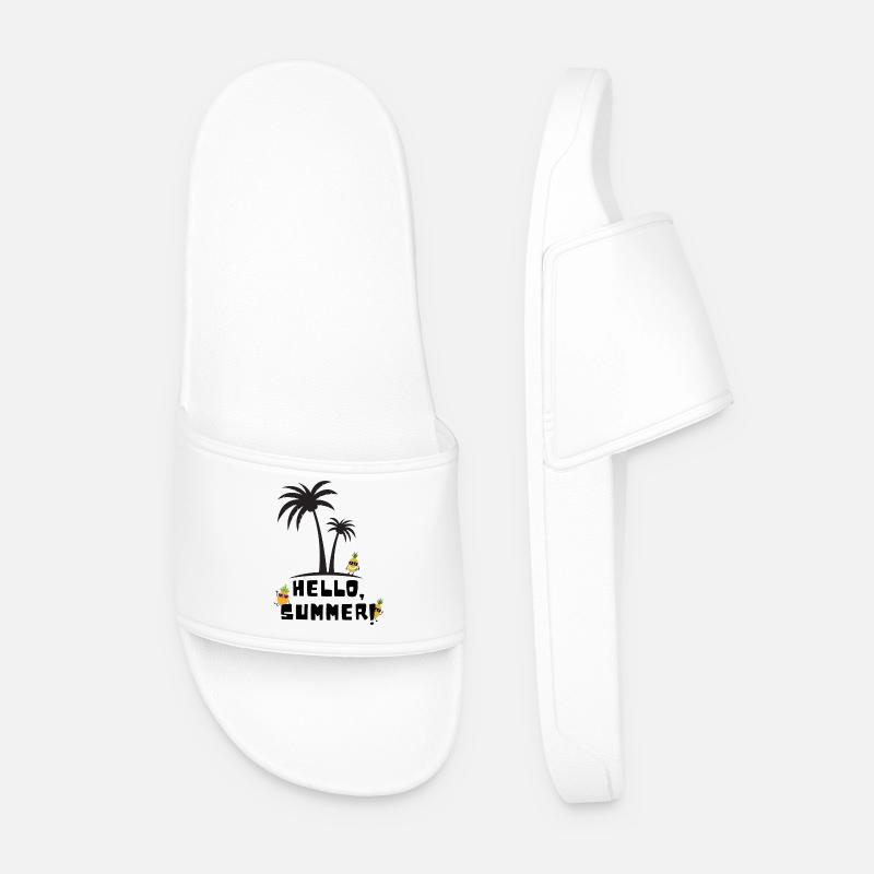 Hello summer - Männer Badelatschen - Weiß