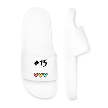 15. 15 ANS. 15e ANNIVERSAIRE. ANNIVERSAIRE 15 ANS. - Claquettes Homme - blanc - Devant