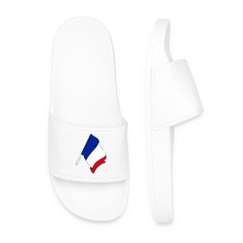 Pavillon : France - Claquettes Homme - blanc - Devant