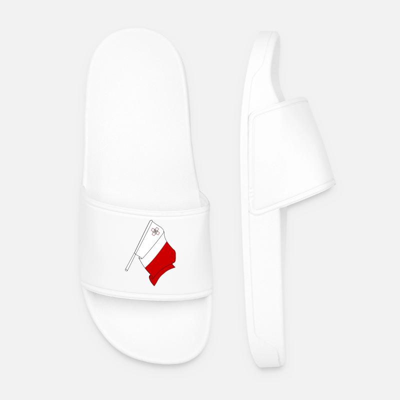 Flagge von Malta - Männer Badelatschen - Weiß