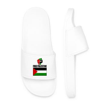 Free palestine - Men’s Pool Sliders - white - Front