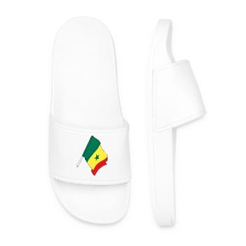 Flagge von Senegal - Männer Badelatschen - Weiß - Vorne