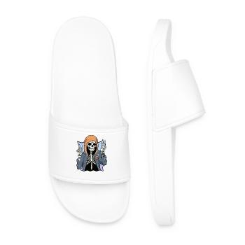 Skeleton with Hoodie - Männer Badelatschen - Weiß - Vorne