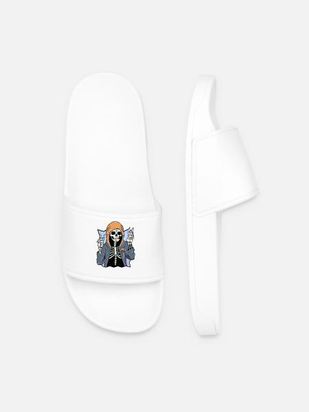 Skeleton with Hoodie - Männer Badelatschen - Weiß