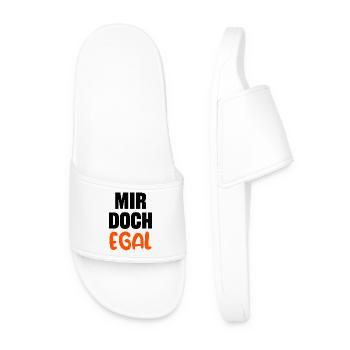 Ist Mir Egal Statement Gleichgültig Chill - Männer Badelatschen - Weiß - Vorne