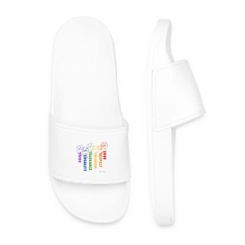 Hands on Solidarity and Pride - Men’s Pool Sliders - white - Front