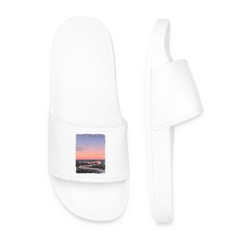 River reflected in the sunset - Men’s Pool Sliders - white - Front