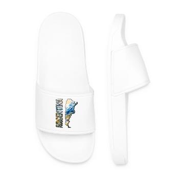 Watercolor Map Argentina - Men’s Pool Sliders - white - Front