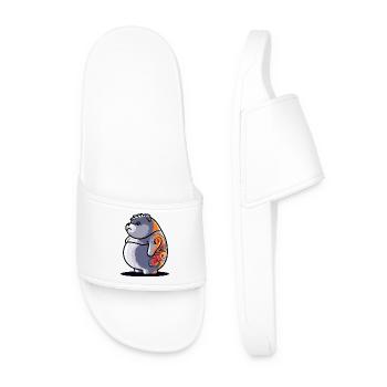 Capricious Bear - Men’s Pool Sliders - white - Front
