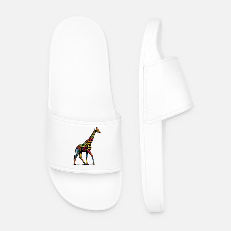 Giraffe - Männer Badelatschen - Weiß