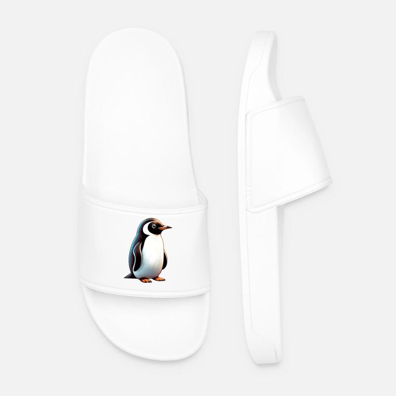 Pinguin - Männer Badelatschen - Weiß