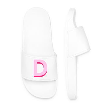 Pop and modern pink letter - Men’s Pool Sliders - white - Front