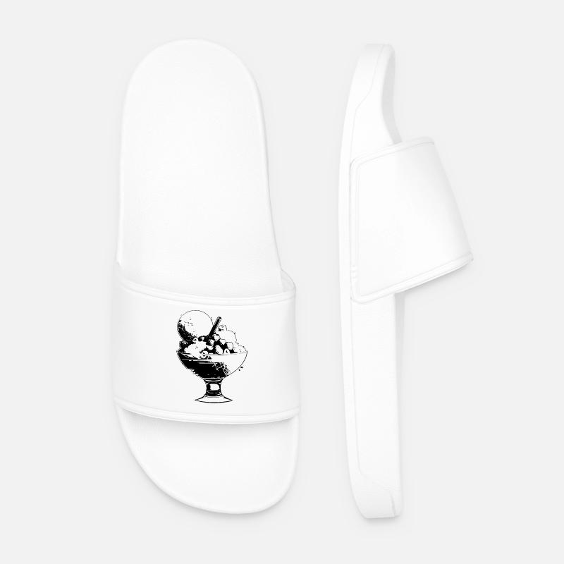 Eisbecher - Männer Badelatschen - Weiß