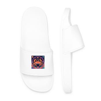 Cancer Cancers Cadeau du zodiaque - Claquettes Homme - blanc - Devant