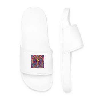 Virgo Spirituality Gift - Men’s Pool Sliders - white - Front