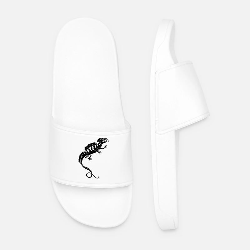 Echse - Männer Badelatschen - Weiß
