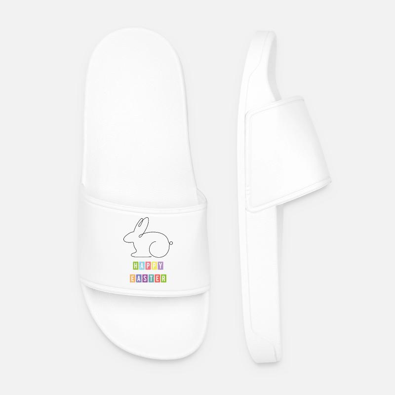 Happy Easter 2 - Men’s Pool Sliders - white