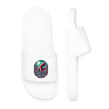 Octopus - Men’s Pool Sliders - white - Front