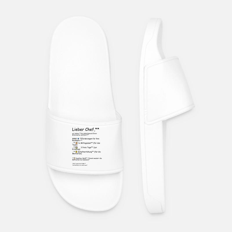 Work ethic - Men’s Pool Sliders - white